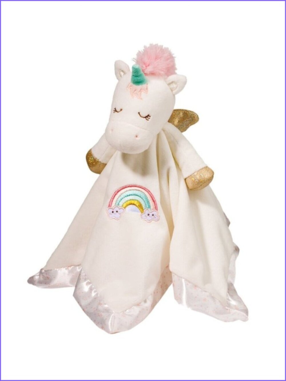 New w/Tag Douglas Baby Lil Snuggler White Unicorn Security Blanket Lovey